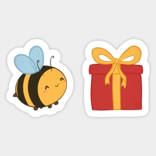 Bee Present Sticker